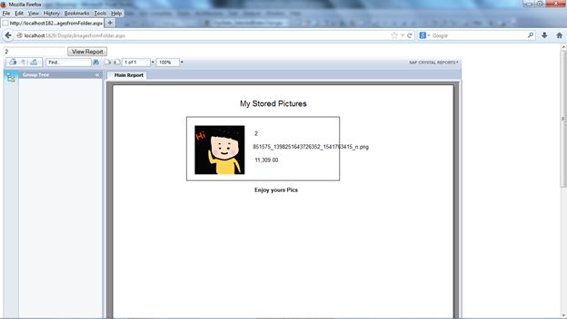 Enter ImageID click View report